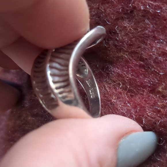 925 sterling silver cfj modern swirl ring size 9ish - Picture 6 of 11